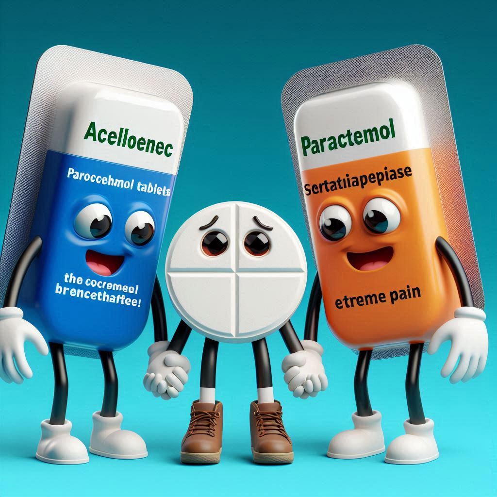 Paracetamol & Serratiopeptidase , Paracetamol & Serratiopeptidase tablets , Aceclofenac, Paracetamol & Serratiopeptidase , Dosage , Uses , Pain relief